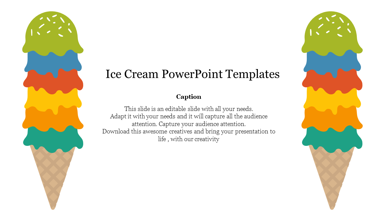 Attractive Ice Cream PowerPoint Templates Slide Design